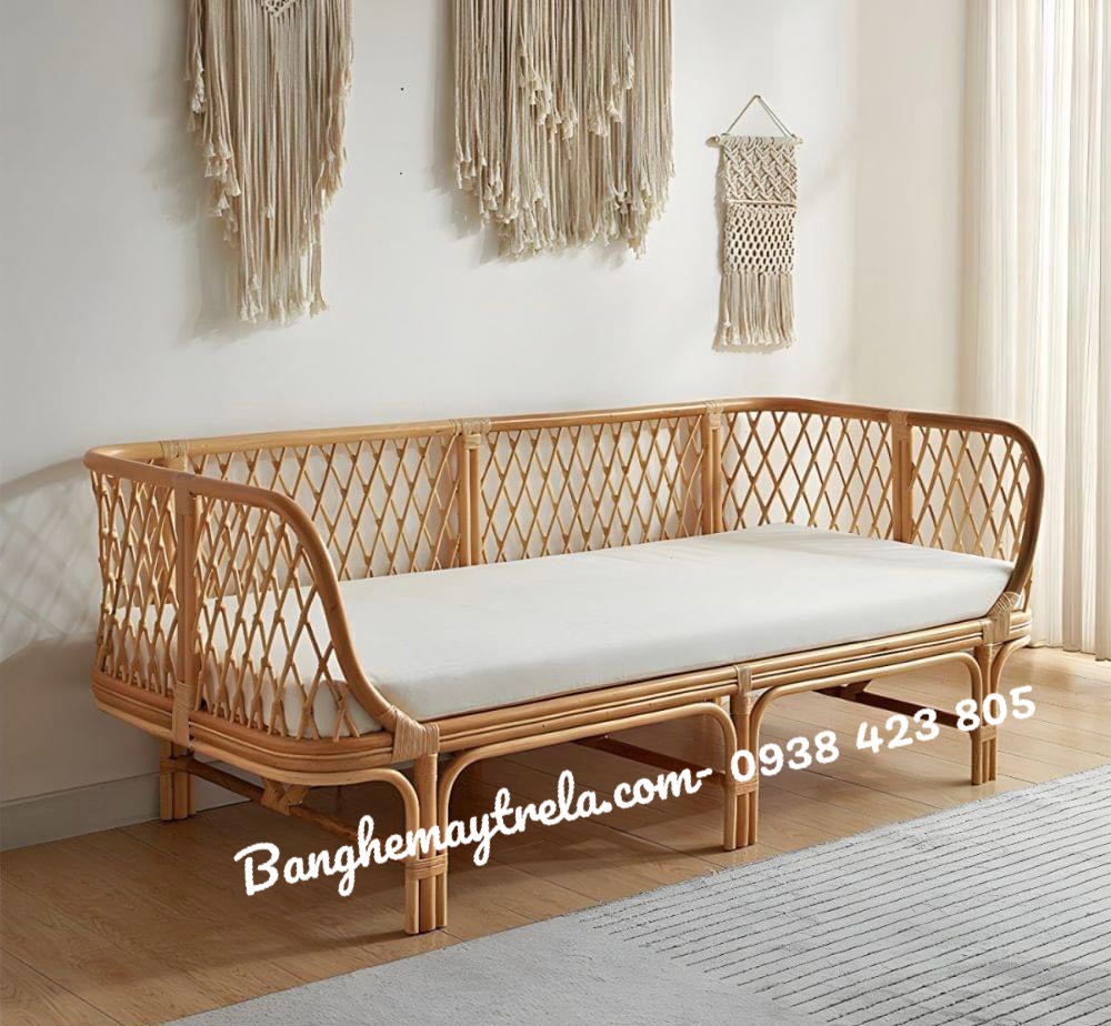 Băng ghế sofa mây dài